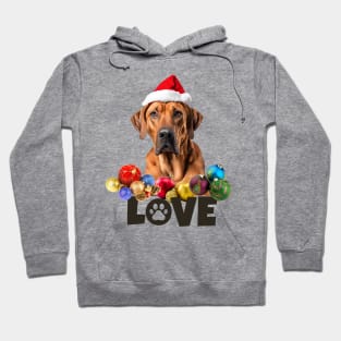 Rhodesian Ridgeback Christmas LOVE Hoodie